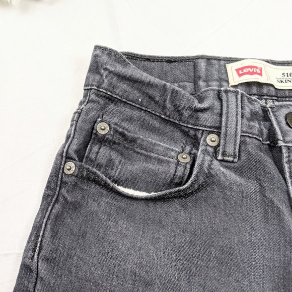 Levi's 510 Boy's Gray Skinny Fit Straight Jeans - Picture 4 of 9
